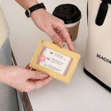 1pc Customizable Chic Dopamine INS Fashion Women's Card Holder Wallet, Short Style Multi-Card Slots Zipper Card Wallet With Multi-Colors