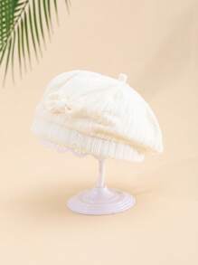 1 pieza Boina de primavera para bebé, gorro de unicolor para bebé niña, apto para exteriores, viajes y vida diaria