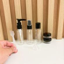 8 Piece Travel Bottle Kit For Easy Carrying Of Cosmetics At Home And On The Go - Cinza Or Preto Aleatório - View 7