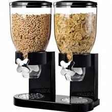 Double-Barrel High-Capacity Food Dispenser With Storage Container - Smart Grain & Snack Distribution System For Kitchen Organization (Ideal For Oatmeal, Cereal, Candy, And Bulk Foods) - Multicolor - View 1