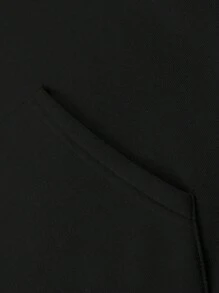 Autumn Winter Casual Anime Okkotsu Yuta Print Hoodies Solid Color Long Sleeve Hooded Pullovers Sweatshirts Animation Lsports - màu đen - Xem 3