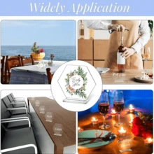 10pcs Acrylic Transparent Blank Wedding Hexagon Table Cards DIY Wedding Guest Birthday Party Seating Card - Multicolor - View 9