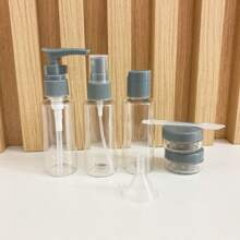 8 Piece Travel Bottle Kit For Easy Carrying Of Cosmetics At Home And On The Go - Cinza Or Preto Aleatório - View 4
