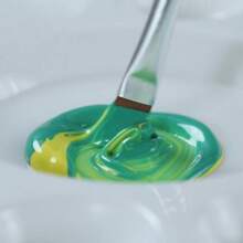 12/24 Farben 12ml Buntglas Farbset mit 6 Nylonpinseln, 1 Palette, wasserfeste Acryl-Emaille-Malerei Set für Schulanfang, Schulmaterial