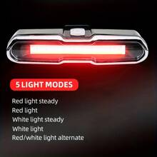 X-TIGER Bicycle Light Set [5 Modes], Usb Rechargeable Bicycle Tail Light, Suitable For Night Riding