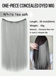 20inch One Piece 4 Card Wig Piece Multicolor Party Bright Vivid For Long Straight Hair Synthetic Color Wig Music Festival Halloween Party