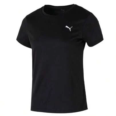 Puma Women's Sports T-Shirt, Casual Run Fitness Round Neck Short Sleeve Breathable Top 528393-01