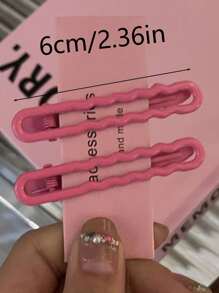 8 chiếc kẹp tóc nữ kiểu dáng lượn sóng ánh kim Y2K màu hồng, đen, đỏ hồng, phụ kiện tóc đơn giản thời trang màu trơn phù hợp cho hàng ngày, đi làm, du lịch, rửa mặt, trang điểm, phối hợp với quần áo, kẹp tóc càng cua, kẹp tóc cài đầu, đồ dùng học tập, kẹp tóc màu hồng, vẻ quyến rũ năm mới, phụ kiện Valentine, phụ kiện đội đầu, ghim cài tóc - Nhiều màu - Xem 5