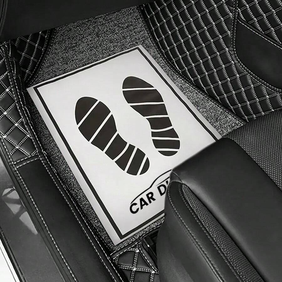 20/30 一次性白色汽车脚垫，临时通用车辆脚垫，用于清洁和保养，防污防尘，易于清洁，防滑保护汽车，适用于经销商和机械师