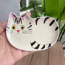 Joivida 1pc Cute Cat Ceramic Decorative Plate Multipurpose Desktop Ornament,Jewelry Trays Tabletop Storage Organizer Seasoning Sauce Plate Coffee Spoon Rest, Whimsical Funny Style, Mother's Day Gift, New Year, Thanksgiving Day, Christmas Gift, Rama Table Decor, Party Use, High-End Cafe Supplies, B&B Decor Plates Kitchen Kitchen Decor Fruit Tray Tray Decor Gifts Birthday Graduation , High-End Cafe Supplies, High-End Restaurants Supplies, Party Use - Multicolor - View 15