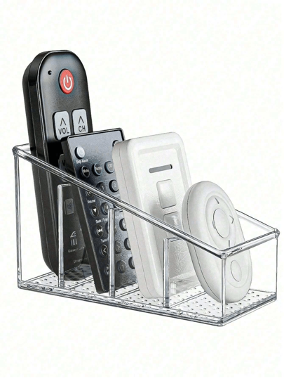 Home Desktop Storage Box For Tea Bags And Cosmetics, Remote Control Stand, Transparent Refrigerator Storage Basket,Compartment Storage Box