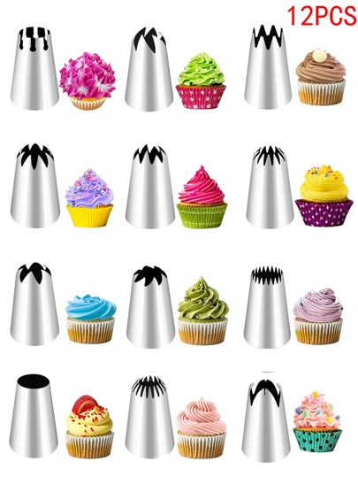 6 szt./9 szt./12 szt. Bardzo duże końcówki do wyciskania ciasta do narzędzi do pieczenia