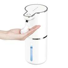 New Automatic Soap Dispenser, Non-Contact, 4 Modes, 1200mAh, Vertical Window For Visible Soap Level, LED Display, Wall-Mounted, USB Rechargeable, IPX5 Waterproof, Suitable For Kitchen And Bathroom