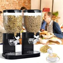 Double-Barrel High-Capacity Food Dispenser With Storage Container - Smart Grain & Snack Distribution System For Kitchen Organization (Ideal For Oatmeal, Cereal, Candy, And Bulk Foods) - Multicolor - View 5
