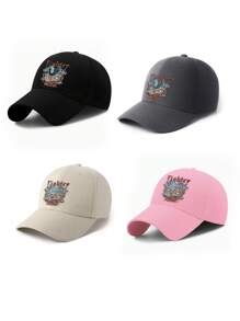 1 Piece Printed Baseball Caps, Polyester Breathable All-Season Caps, Hand Wash, Suitable For Both Men And Women, Outdoor Sports Moisture Wicking Lightweight Caps, Party Gift - Baseball Cap - View 1