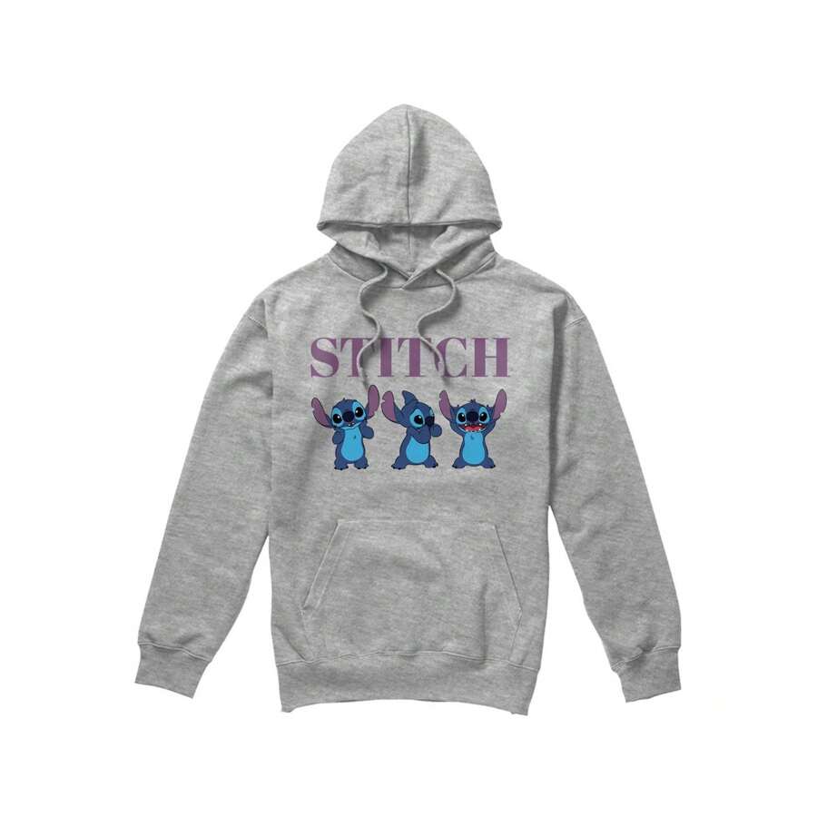 Disney Lilo & Stitch Mens Stitch Triple Hoodie (Sport Heather)