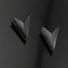 2PCS Spike V Saddle Hangers Gauges Plugs Tunnels For Stretched Lobe Ear Piercing Women Body Jewelry 316 Stainless Steel