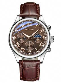 1 pezzo Orologio da polso business da uomo, orologi da uomo di lusso dei migliori marchi, orologio da uomo al quarzo sportivo, regalo con cinturino in pelle sintetica - Orologio casual elegante e confortevole