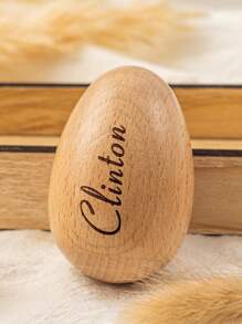 Personalized Engraved Wooden Easter Egg, Easter Basket Decorations, Easter Egg Name Tags, Easter Party Favors, Baby First Easter,Multi-Functional,Ornamental,Letter,Stylish,Modern,Colorful,Kawaii,Adorable,Cute,Casual,Custom,Personalised,Unique,Customized,Son,Daughter - Easter Eggs - View 2