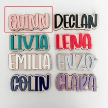 1 Stück personalisierter Namensmagnet, individueller Kühlschrankmagnet - Holz & Acryl individueller Magnet für Schule oder Büro Spind, Kühlschrank oder Whiteboard - Schulanfang, Präsentation von Kunstwerken auf dem Kühlschrank oder Kreuzfahrtschiff Tür Dekoration