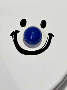 Contemporary Style Dopamine Smile Ball Toilet Lid Lifter, Round Shape, Battery-Free, Handheld Toilet Seat Cover Opener For Bathroom, No Power Needed Bathroom Decor Fall Decor