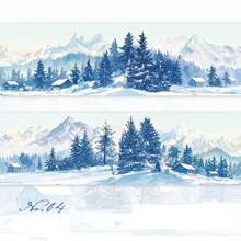 1 Rollo de cinta decorativa con temática de paisaje de Glitter Crepuscular PET, Serie de escenas de montañas y mares para scrapbooking y manualidades, para todas las estaciones