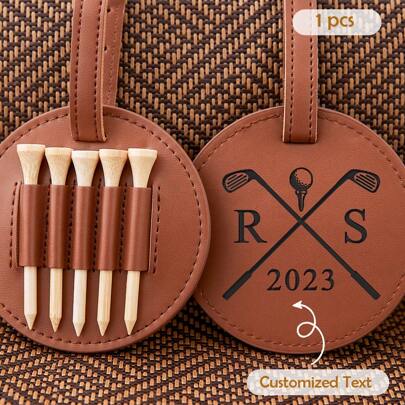 A Personalized Leather Golf Bag Tag, A Customizable Golf Gift, Is The Perfect Present For Any Golfer! This Personalized Golf Tee Is The Ideal Accessory For Any Golfer, Whether You're Playing With Friends Or In A Tournament. Made From Premium Leather, This Custom Golf Accessory Is Meticulously Crafted, Durable, And Stylish, Making It A Wonderful Gift For A Groomsman, Golf Enthusiast, Or Anyone Who Loves The Sport.
