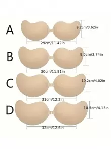 1 Pair Invisible Strapless Bra , Self-Adhesive Backless Reusable Push Up Nipple Covers, Women's Lingerie & Underwear Accessories