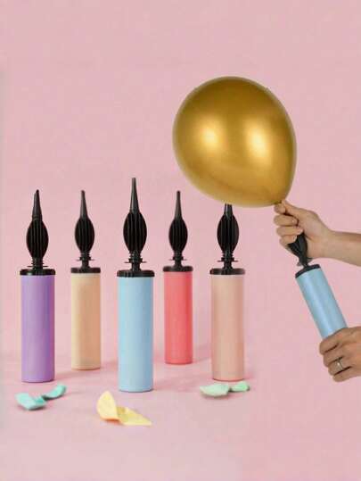 1 Random Color Candy Plastic Balloon Pump, Balloon Hand Pump, Party Balloon Supplies Accessories, Festival Inflation Tool