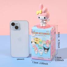 Miniso 名创优品三丽鸥Piggyback Buddies系列盲盒动漫手办 酷洛米 美乐蒂 肉桂狗 吊鱼王 布丁狗 可爱桌面摆件 可动人偶 收藏模型 玩具 娃娃 礼物（随机发货，1个） - 彩色 - 查看 11