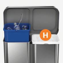 simplehuman Code - Paquete de unidades, bolsas de basura con cordón, 30-35 litros, 8-9 galones, color blanco - Código F - Ver 9