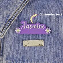 Personalized Custom Name Acrylic Magnetic Brooch Pin, 2.76inch - Suitable For Couples, Elegant Jacket Badge, Ideal Gift For Family - Christmas, Valentine's Day, General, Unique Gift