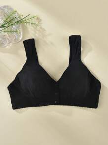 4PCS Front Buckle Simple Elastic Camisole Bra For Women Skin-Friendly And Comfortable New Seamless Technology Without Steel Ring Underwear - 多色2 - 查看 4