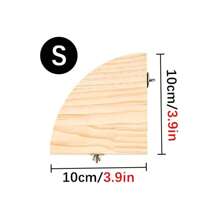 Soporte de Percha de Madera para Pájaros, Estante Rectangular en Forma de Abanico, Tablero para Periquitos, Suministros para Jaula de Hamster - 10 centímetros - Ver 7