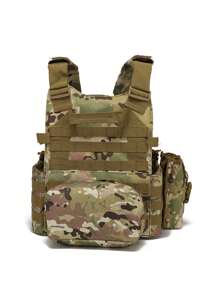 Multi-Accessories Bag + 3-In-1 Equipment Bag Hunting Vest, Gift US Flag, Made Of Waterproof, Abrasion-Resistant, Tear-Resistant Material, Training Vest Suitable For Hunting, Training, Outdoor Survival And Various Outdoor Scenarios