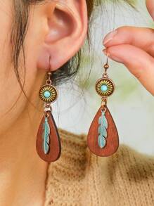 12 Pairs Bohemian Vintage Earrings Set For Women - Faux Feather Dream Catcher, Tassel Dangle Earrings, Versatile & Stylish For Daily Wear, Party, Gatherings, All Season