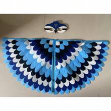 1PC Bird-Wings-Costume For Kids Dress Up, Felt Feathered Festive Attire Set - Felt Non-Woven Fabric Masks And Wing Sets For Hummingbirds, Phoenixes, Hawks, Green Parrots, Costume Hallowen Party, Bird-Costume-Peacock-Wings For Kids With Bird, Gift For Girl Boys, Interactive Game, Party Game, Holiday Accessory