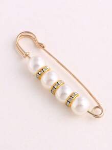 8pcs Faux Pearl Waist Pin Scarf Hijab Clip Shawl Buckle Pin Brooch Sweater Pins Brooches For Women - Pearl Brooch - View 5