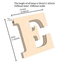 1 Piece, Custom Name Letter Night Light, 11 Inch Creative Luminous A-Z Letter Light, Big Hair Letter Logo LED Sign Number Sign, Suitable For Night Light Home, Bar, Christmas Light, Birthday, Party, Wedding, Decorative Digital Shape Light