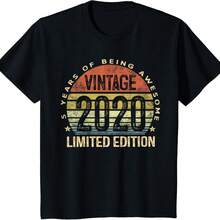 Kids Vintage 2020 Limited Edition 5-Year-Old Gifts 5th Birthday T-Shirt