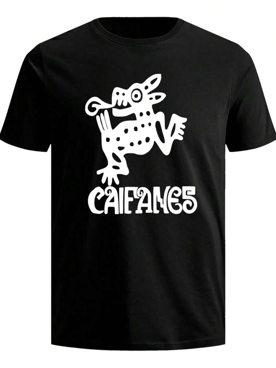 Pongan Caifanes Meme Rock Metal Punk Camiseta Hombre Tejido Transpirable 220g algodón pesado - Negro - Ver 1