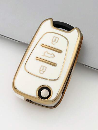 علبة مفتاح سيارة قابلة للطي والتدوير ب- 3 أزرار، مناسبة لموديلات i20 و i30 وix35 وi35 وAccent وKia وPicanto وSport وK5