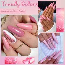 Mtssii 6 件套彩色凝胶指甲油套装持久、无铅、6ml 半永久性可浸泡 UV LED 凝胶清漆，适合春夏季，全套美甲套装，美甲 DIY 家庭沙龙礼物，适合女性 - 彩色 - 查看 9