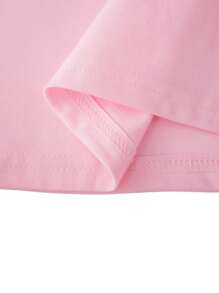 Women T-Shirt, Crew Neck Short Sleeve Disco Balls Print Summer Tops For Casual Daily - Pink - View 8