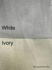 1 Pc Women 1 Tier Elbow Length Glitter Tulle Short Wedding Bridal Veil With Metal Comb For Wedding Party White Halloween