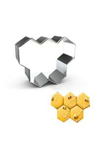 1pc Stainless Steel Bee Series Cookie Cutter, Honeycomb, Honey Pot, Bee Shaped Cake Mold DIY