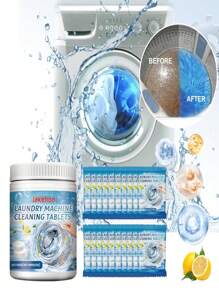 Washing Machine Cleaning Effervescent Tablets - Quickly Clean Dirt And Odor For Front Load And Top Load Washing Machines (Random Delivery Of New And Old Versions)