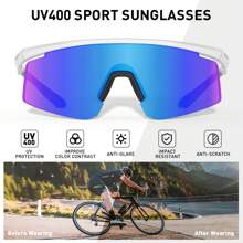 SCVCN Bike Cycling Glasses Men Women Outdoor Bicycle Cycling Glasses Driving Riding Sports Cool Eyewear Fishing Hiking Running Golf Goggles - 05 - 查看 2