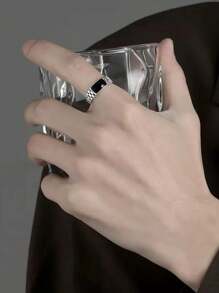 TOMI Men's Quartz Watch With Crown Brooch Ring Set, Minimalist Design With Rhinestone Dial, Zinc Alloy Strap, Gift Box For Daily Life, Business Events, Father's Day, Valentine's Day, Christmas, - White - View 7