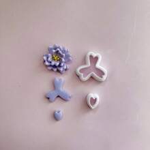 2pcs/10pcs Flower Petal Clay Cutter Molds, Used For Earring Making, 10 Shapes Geometric Flower Clay Cutters For Jewelry Making